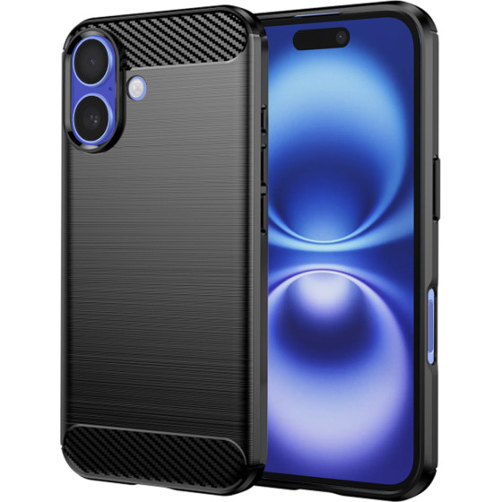 Techsuit - Carbon Silicone - iPhone 16 - Black
