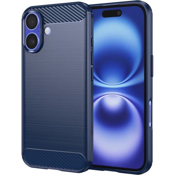 Techsuit - Carbon Silicone - iPhone 16 - Blue