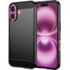 Techsuit - Carbon Silicone - iPhone 16 Plus - Black