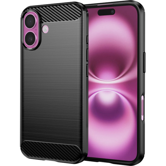 Techsuit - Carbon Silicone - iPhone 16 Plus - Black