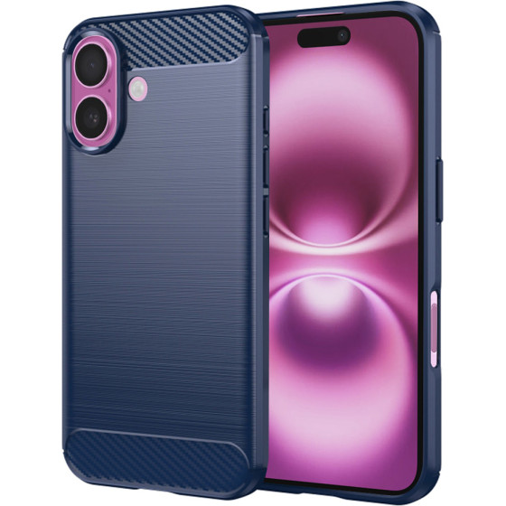 Techsuit - Carbon Silicone - iPhone 16 Plus - Blue