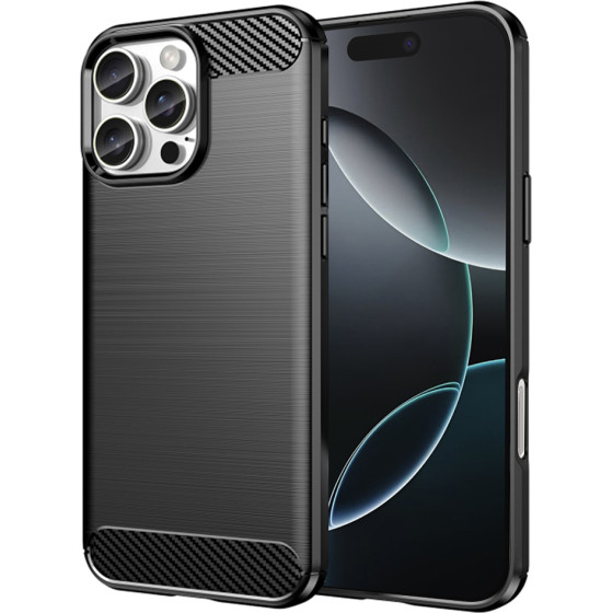 Techsuit - Carbon Silicone - iPhone 16 Pro - Black