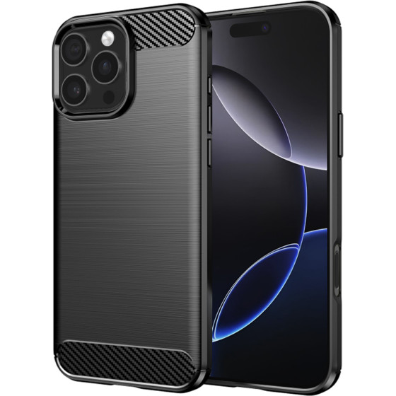 Techsuit - Carbon Silicone - iPhone 16 Pro Max - Black