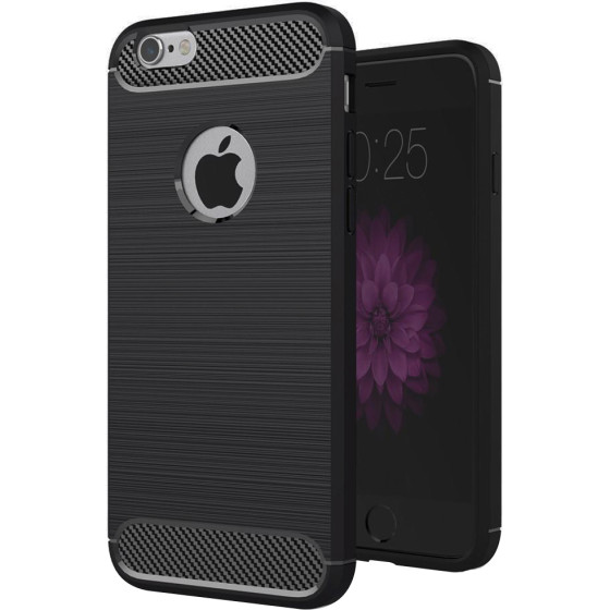 Techsuit - Carbon Silicone - iPhone 6 / iPhone 6s - Black