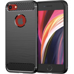 Techsuit - Carbon Silicone - iPhone SE 2, SE 2020 / iPhone SE 3, SE 2022 - Black