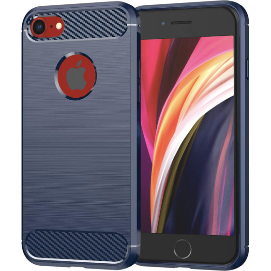 Techsuit - Carbon Silicone - iPhone SE 2, SE 2020 / iPhone SE 3, SE 2022 - Blue