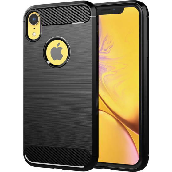 Techsuit - Carbon Silicone - iPhone XR - Black