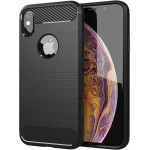 Techsuit - Carbon Silicone - iPhone XS Max - Black