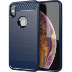 Techsuit - Carbon Silicone - iPhone XS Max - Blue