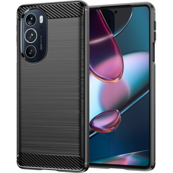 Techsuit - Carbon Silicone - Motorola Edge 30 Pro - Black