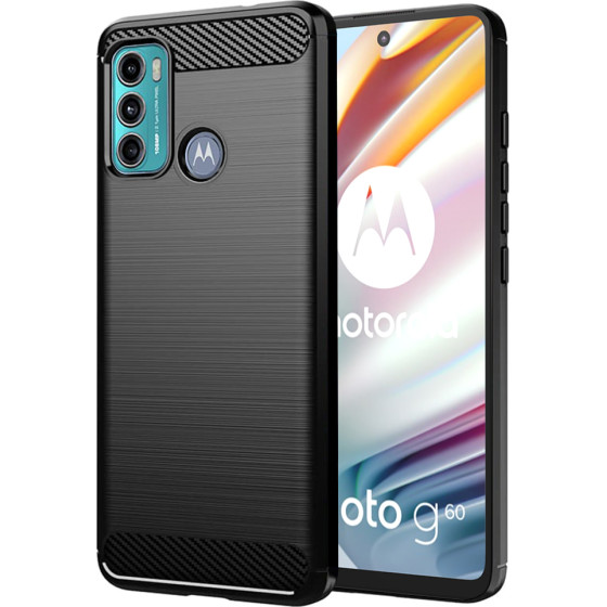 Techsuit - Carbon Silicone - Motorola Moto G60 - Black