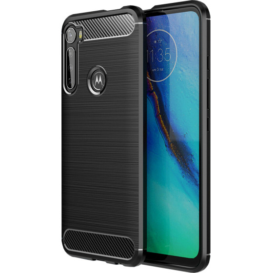 Techsuit - Carbon Silicone - Motorola One Fusion Plus - Black
