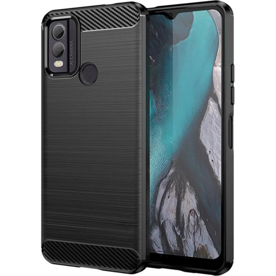 Techsuit - Carbon Silicone - Nokia C22 - Black