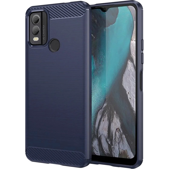 Techsuit - Carbon Silicone - Nokia C22 - Blue