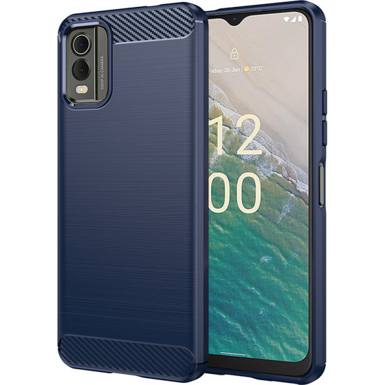 Techsuit - Carbon Silicone - Nokia C32 - Blue