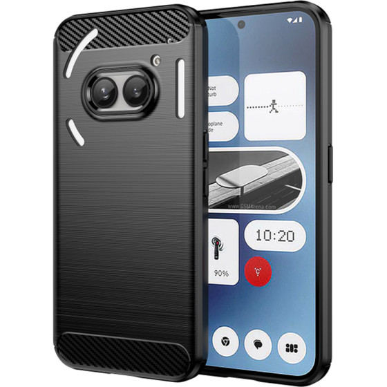 Techsuit - Carbon Silicone - Nothing Phone (2a) / (2a) Plus - Black