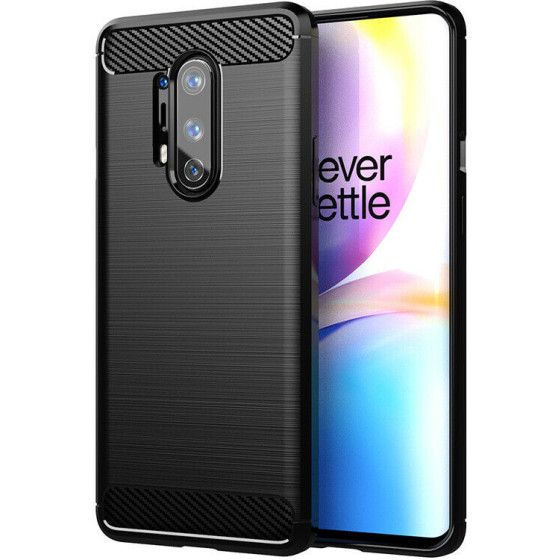 Techsuit - Carbon Silicone - OnePlus 8 Pro - Black