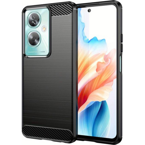 Techsuit - Carbon Silicone - Oppo A79 5G / OnePlus Nord N30 SE - Black
