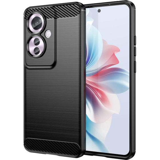 Techsuit - Carbon Silicone - Oppo Reno11 F - Black
