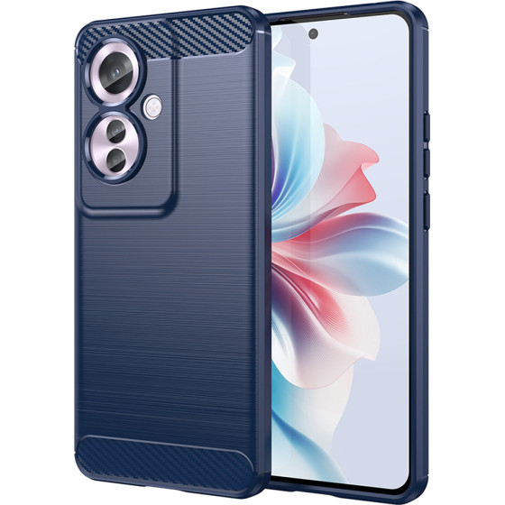 Techsuit - Carbon Silicone - Oppo Reno11 F - Blue