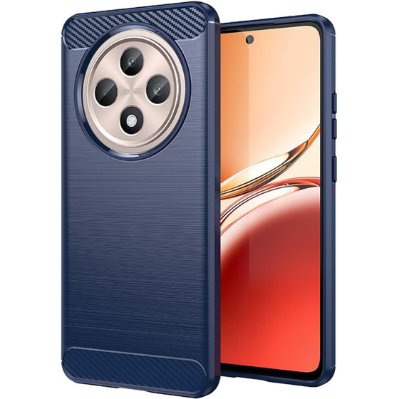 Techsuit - Carbon Silicone - Oppo Reno12 F 4G / Reno12 F 5G / Reno12 FS 4G / Reno12 FS 5G - Blue