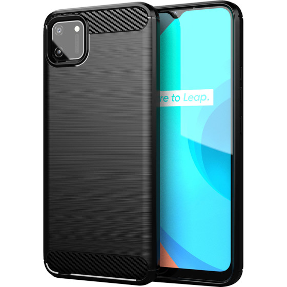 Techsuit - Carbon Silicone - Realme C11 (2020) - Black