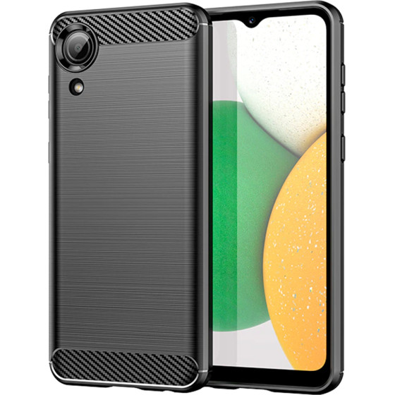 Techsuit - Carbon Silicone - Samsung Galaxy A03 Core - Black