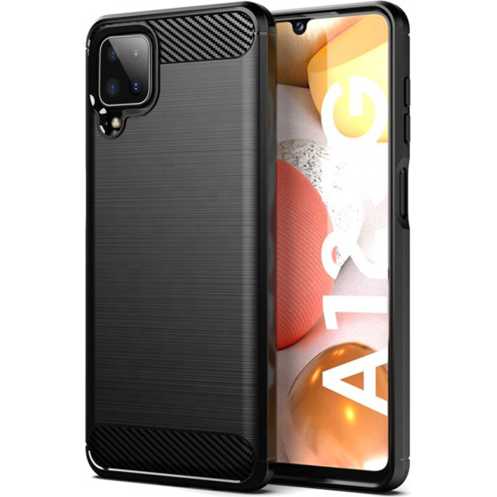 Techsuit - Carbon Silicone - Samsung Galaxy A12 / A12 Nacho - Black