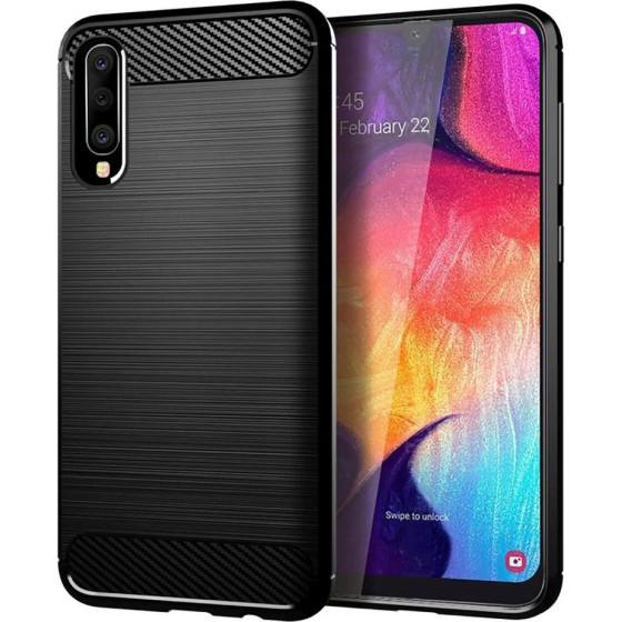 Techsuit - Carbon Silicone - Samsung Galaxy A30s / A50 / A50s - Black