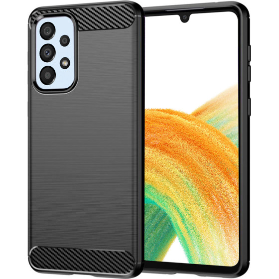 Techsuit - Carbon Silicone - Samsung Galaxy A33 5G - Black