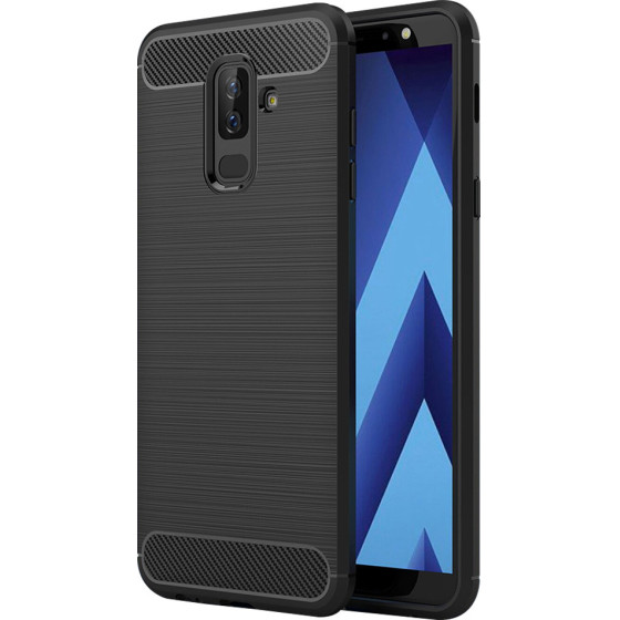 Techsuit - Carbon Silicone - Samsung Galaxy A6 Plus 2018 - Black