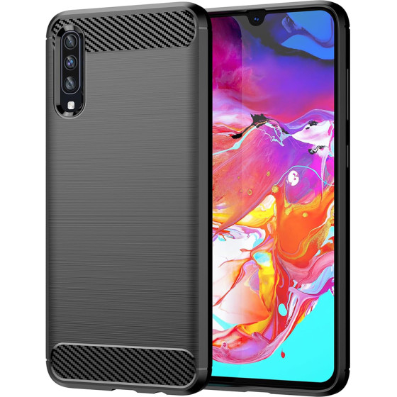 Techsuit - Carbon Silicone - Samsung Galaxy A70 / A70s - Black