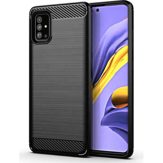 Techsuit - Carbon Silicone - Samsung Galaxy A71 4G - Black