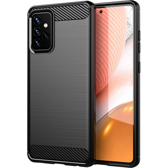 Techsuit - Carbon Silicone - Samsung Galaxy A72 4G / A72 5G - Black