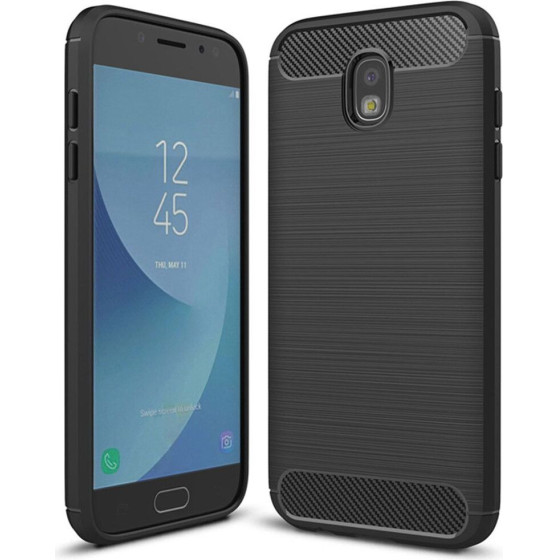 Techsuit - Carbon Silicone - Samsung Galaxy J3 2017 - Black