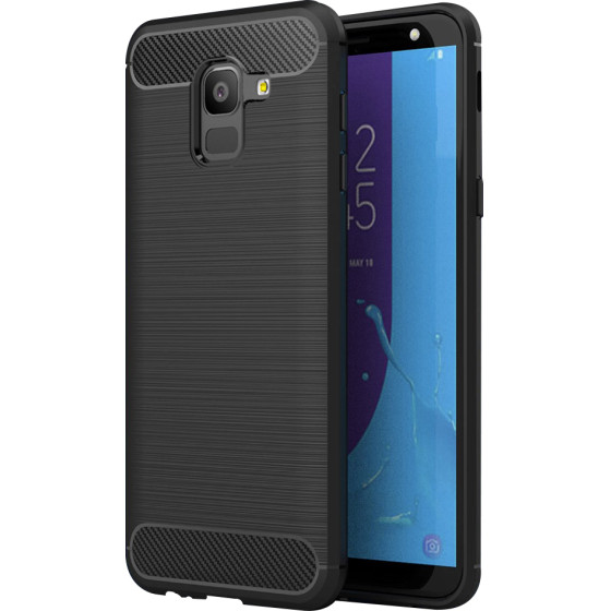 Techsuit - Carbon Silicone - Samsung Galaxy J6 2018 - Black