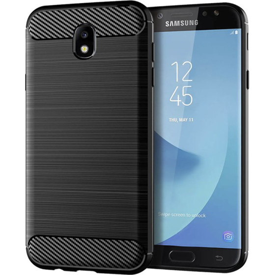 Techsuit - Carbon Silicone - Samsung Galaxy J7 2017 - Black
