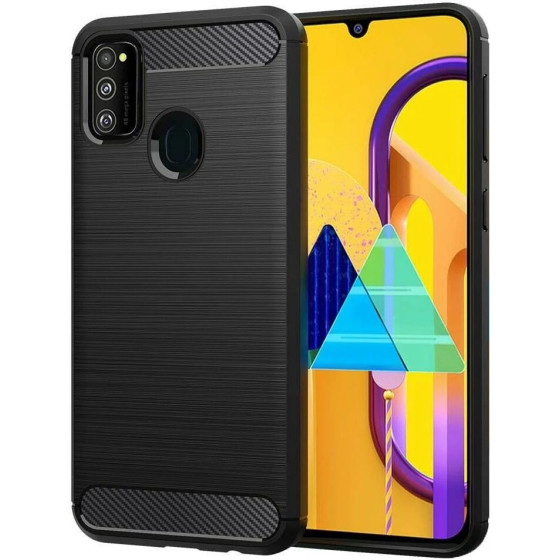 Techsuit - Carbon Silicone - Samsung Galaxy M21 / M30S - Black