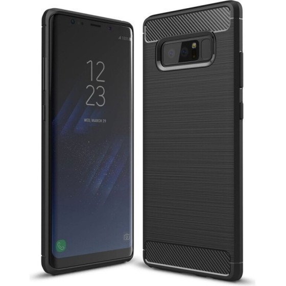 Techsuit - Carbon Silicone - Samsung Galaxy Note 8 - Black