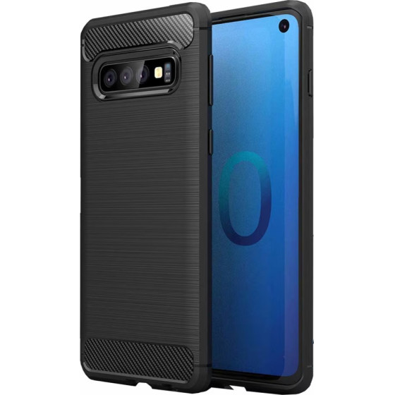 Techsuit - Carbon Silicone - Samsung Galaxy S10 - Black