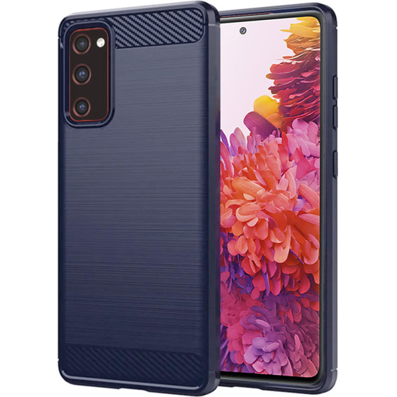Techsuit - Carbon Silicone - Samsung Galaxy S20 FE / S20 FE 5G - Blue