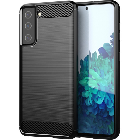 Techsuit - Carbon Silicone - Samsung Galaxy S21 - Black