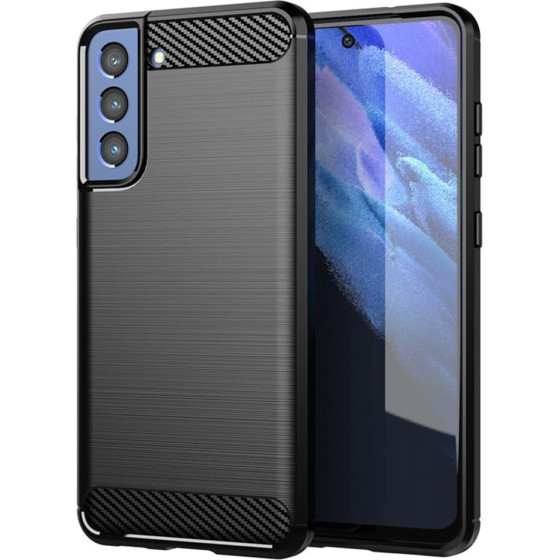 Techsuit - Carbon Silicone - Samsung Galaxy S21 FE - Black
