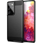 Techsuit - Carbon Silicone - Samsung Galaxy S21 Ultra 5G - Black