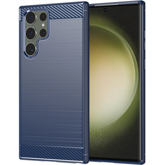 Techsuit - Carbon Silicone - Samsung Galaxy S23 Ultra - Blue