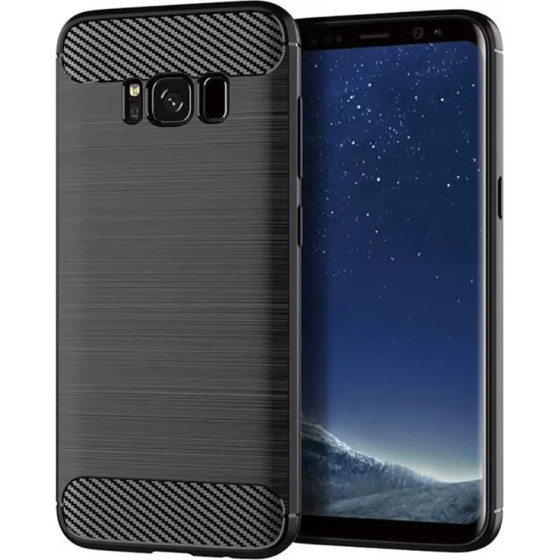 Techsuit - Carbon Silicone - Samsung Galaxy S8 - Black