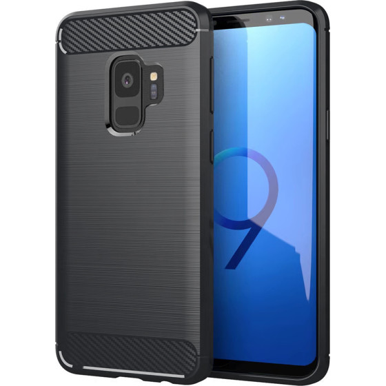 Techsuit - Carbon Silicone - Samsung Galaxy S9 - Black