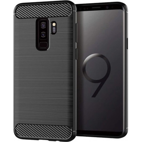 Techsuit - Carbon Silicone - Samsung Galaxy S9 Plus - Black