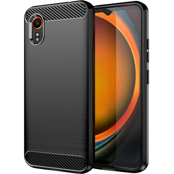 Techsuit - Carbon Silicone - Samsung Galaxy Xcover7 - Black