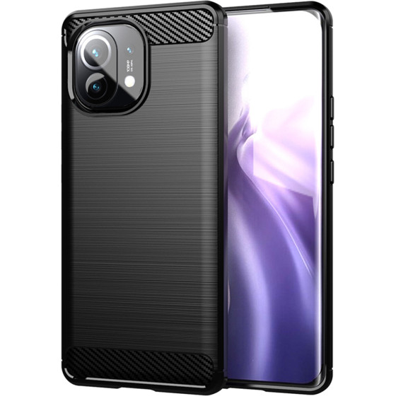Techsuit - Carbon Silicone - Xiaomi Mi 11 Lite 4G / Mi 11 Lite 5G / 11 Lite 5G NE - Black